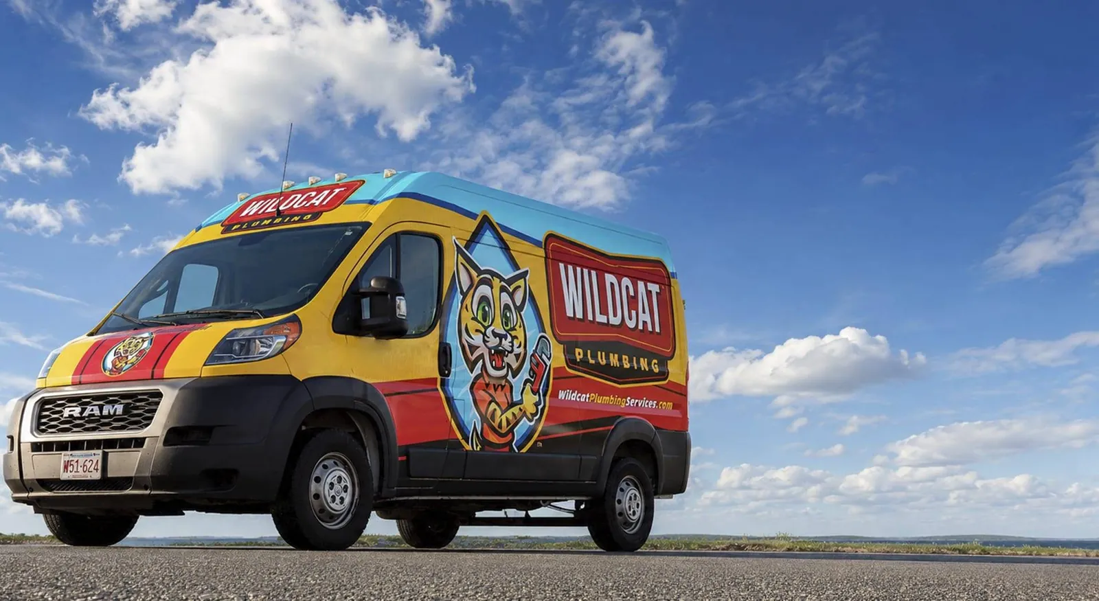 Wildcat Plumbing service vehicle or team